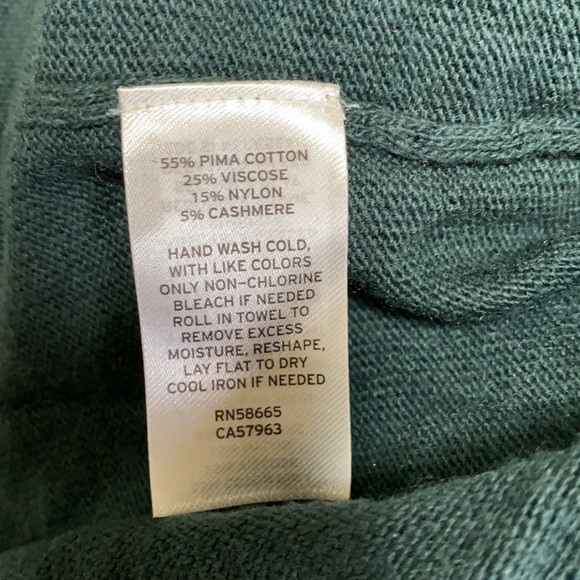 Chelsea28 Dark Green Turtleneck Slit Side Sweater - Picture 9 of 9